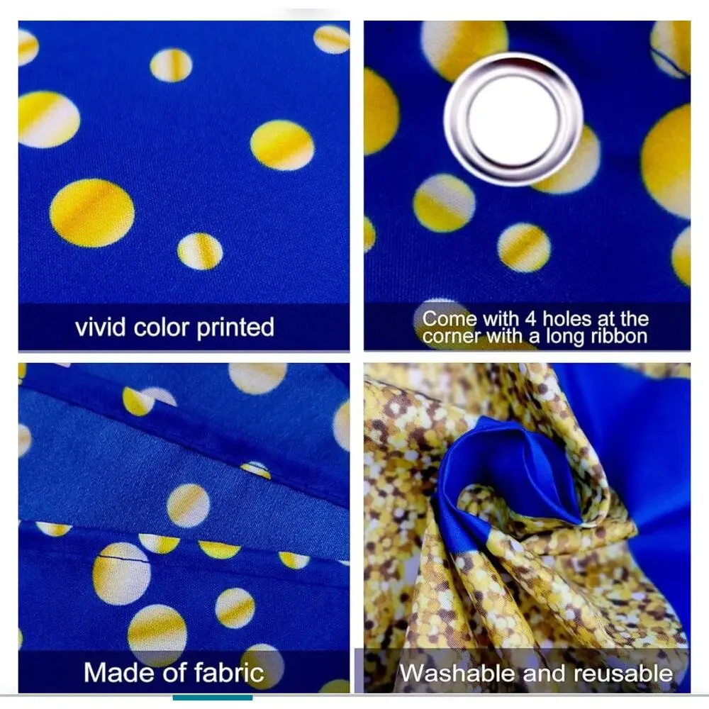 Mr. Onederful First Birthday Backdrop Banner Boys 1st Birthday Blue Gold Decor